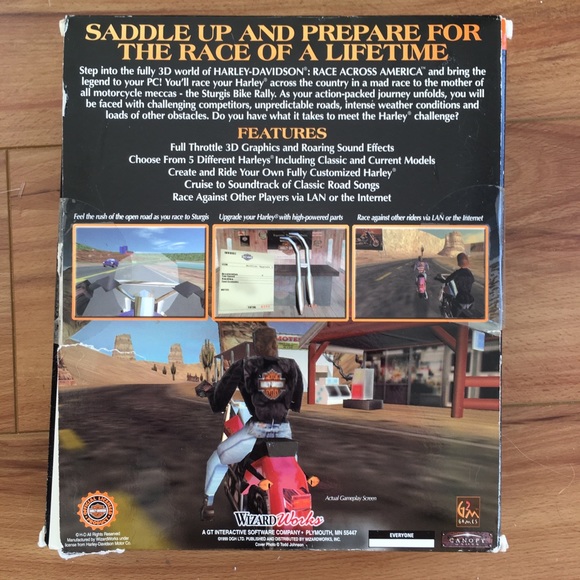 Harley-Davidson RaceAcross America CD with Manual - Picture 2 of 12